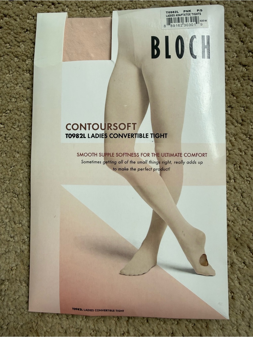 Bloch Contoursoft Ladies Convertible Tights (Style T0982L) Size P/S